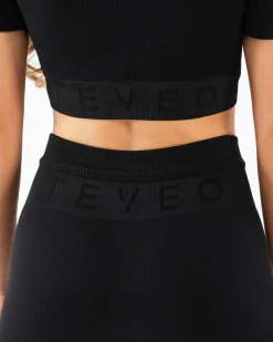 TEVEO Ribbed Crop Top 