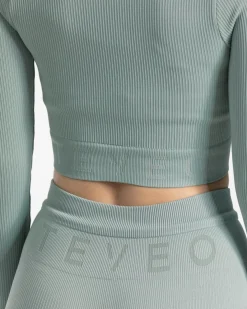 TEVEO Ribbed Zip Jacke 