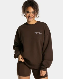 TEVEO Signature Oversized Sweater " ">Frau Hoodies & Jacken