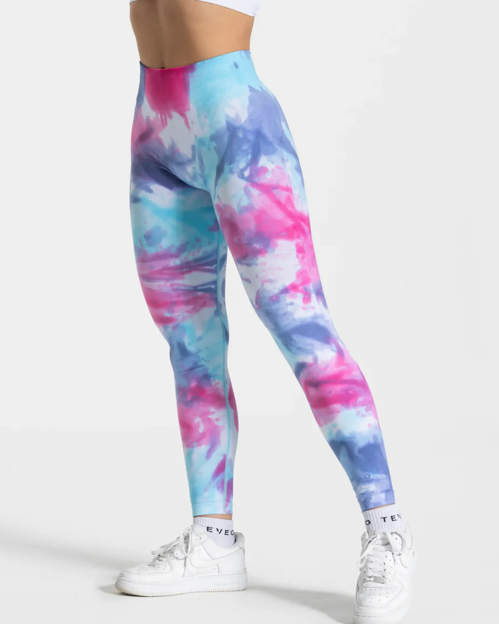 TEVEO Tie Dye Scrunch Leggings " ">Frau Leggings & Hosen