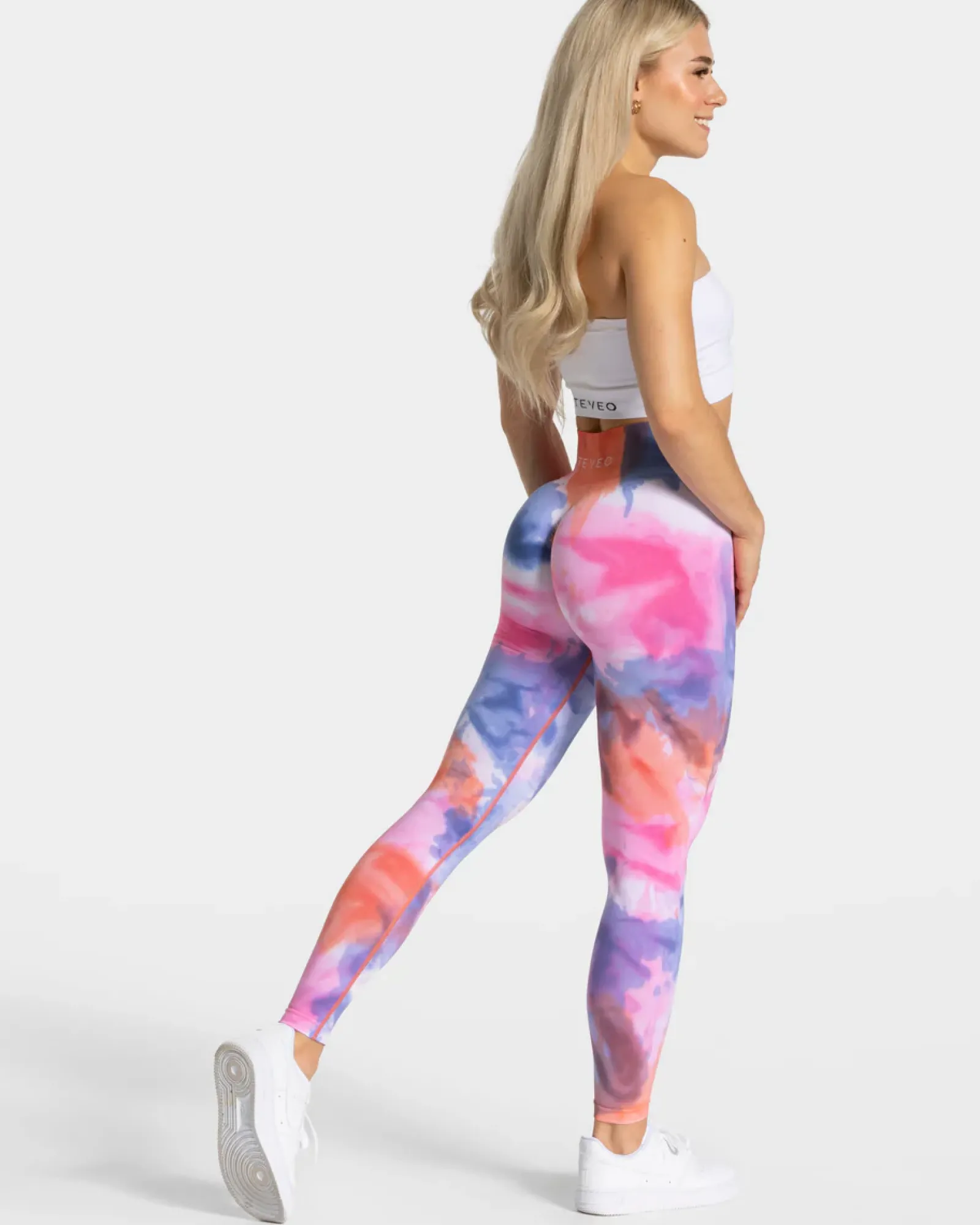TEVEO Tie Dye Scrunch Leggings " ">Frau Leggings & Hosen